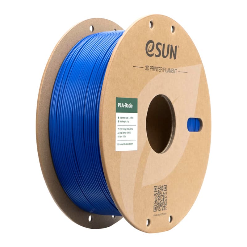 eSUN PLA-Basic 3D-printfilament 1,75 mm - Blauw 1 kg, Hoge snelheid & hoge kosteneffectiviteit geüpgraded PLA 3D-filament voor de meeste printers snelle levering - Afbeelding 1