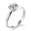 ALAIN MICHAL klassieke zilveren ring met een synthetische diamant van 2,53 karaat