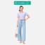 Purcotton Dames Antibacterieel T-shirt met Ronde Hals - Comfortabel & Huidvriendelijk - Veelzijdig & Basic - Dagelijks Wonen - Mist Purple - 165/88 A