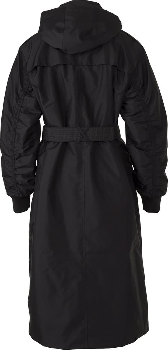 AGU Trenchcoat Puff - Winter Regenjas - Dames - 100% Waterdicht en Winddicht - Oversized pasvorm - Afneembare capuchon - Ademend - Zwart - XXL - Afbeelding 1